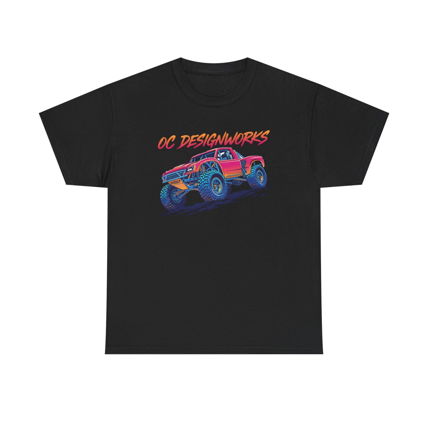 Monster Truck Graphic Tee — "OC Designworks" Retro Off-Road Shirt