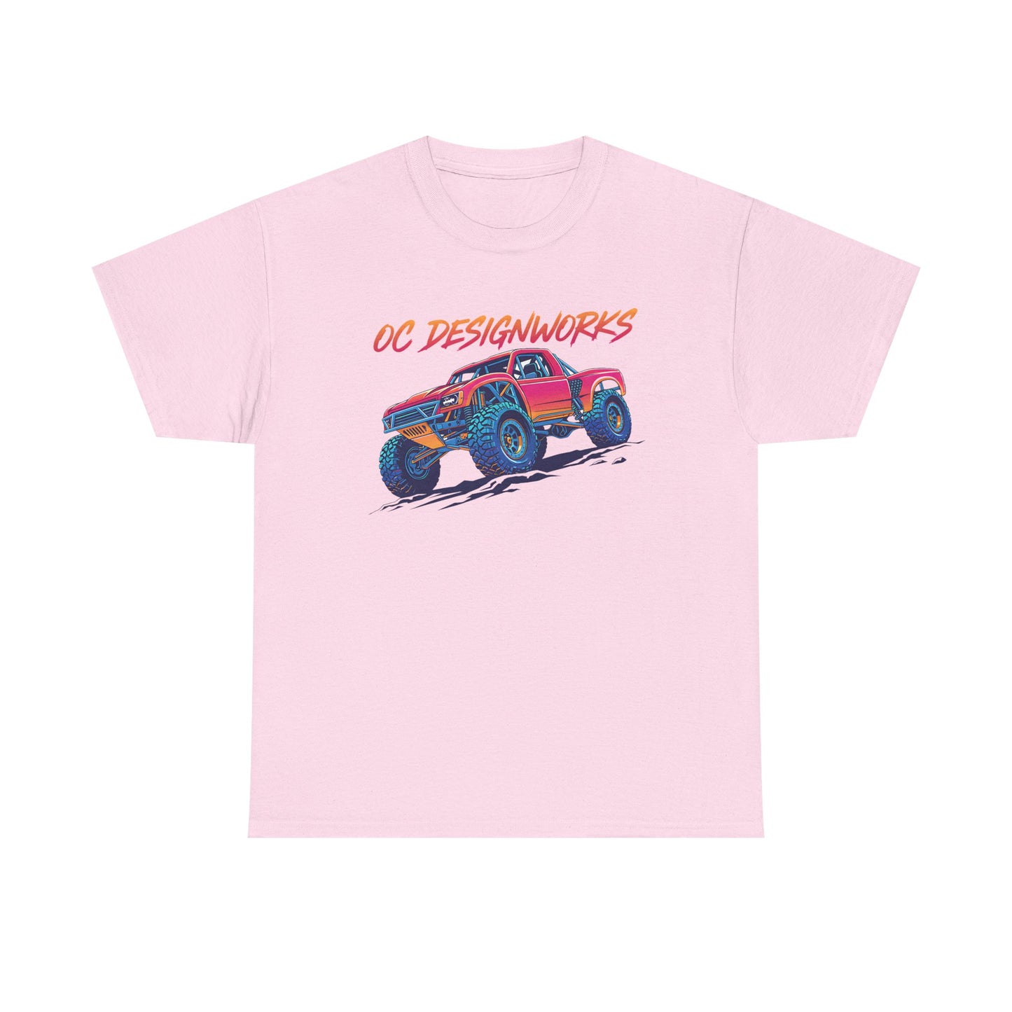 Monster Truck Graphic Tee — "OC Designworks" Retro Off-Road Shirt