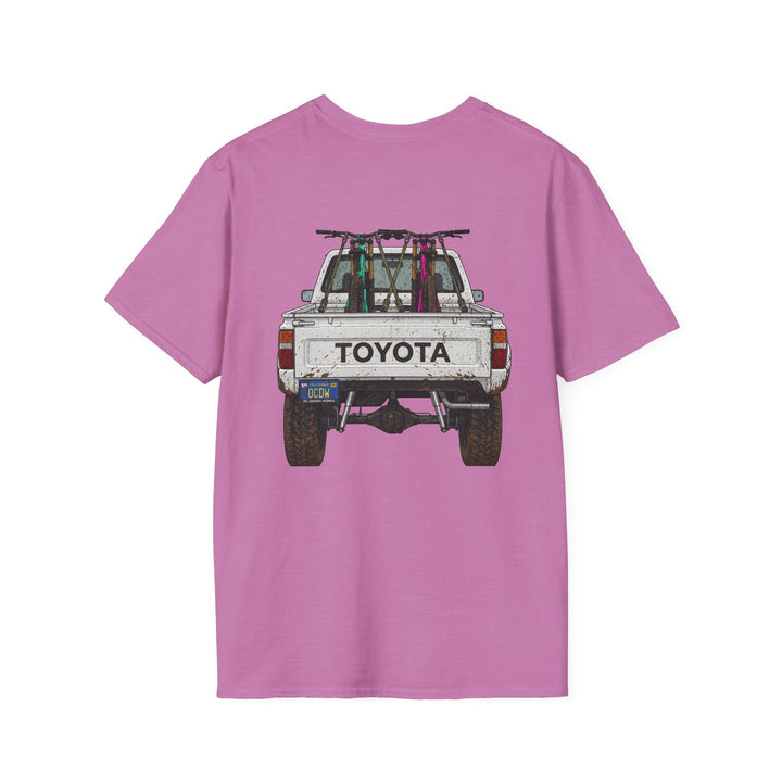 80's Toyota Truck with Mountain Bikes T-Shirt — Loaded up! - T-Shirt - Heather Radiant Orchid - OC Designworks