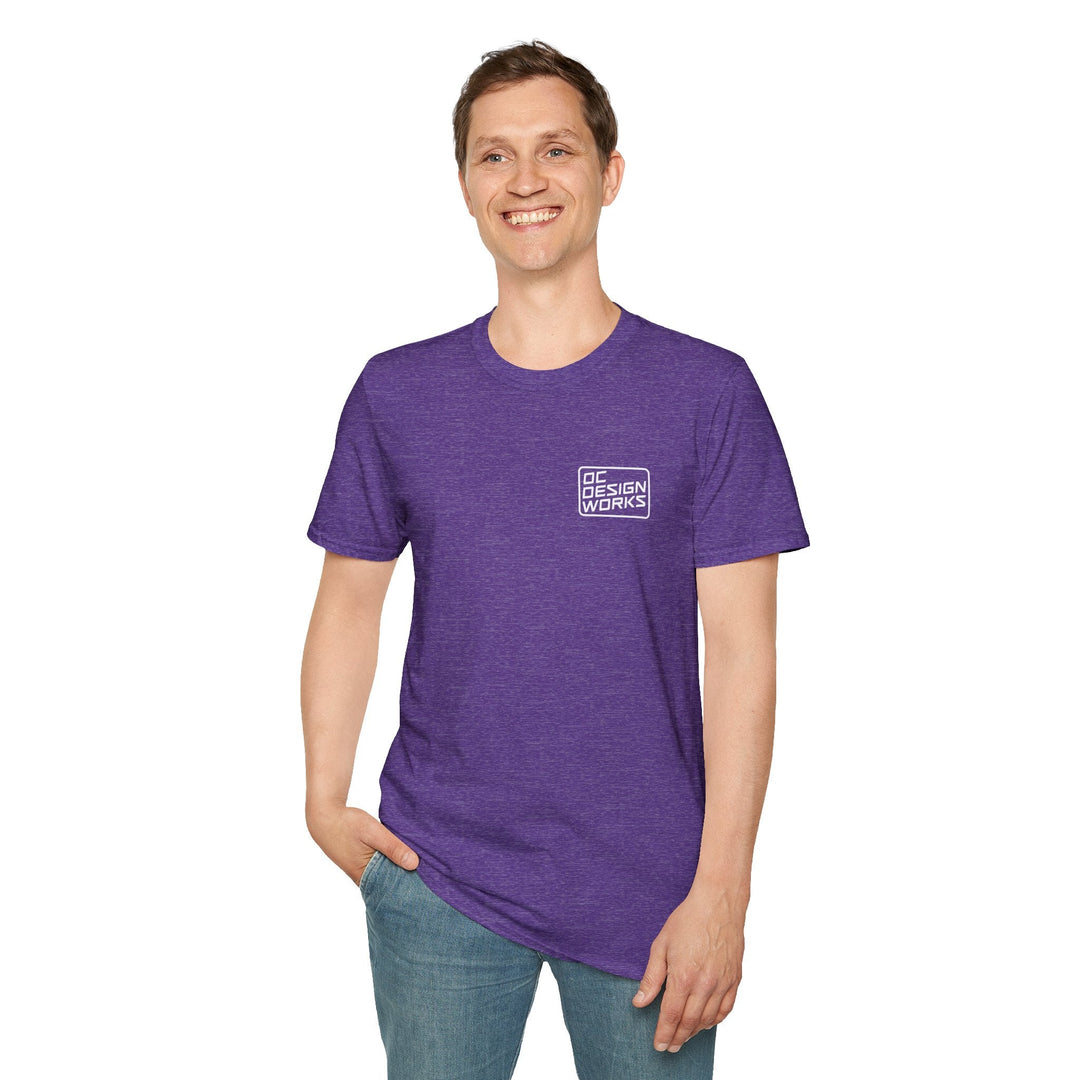 80's Toyota Truck with Mountain Bikes T-Shirt — Loaded up! - T-Shirt - Heather Purple - OC Designworks