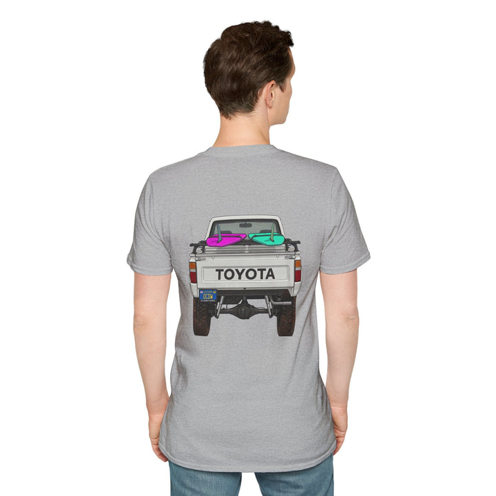 80s Toyota Truck with Surfboards T-Shirt - T-Shirt - Sport Grey - OC Designworks