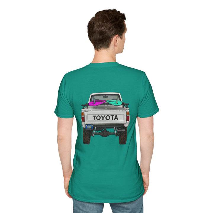 80s Toyota Truck with Surfboards T-Shirt - T-Shirt - Jade Dome - OC Designworks