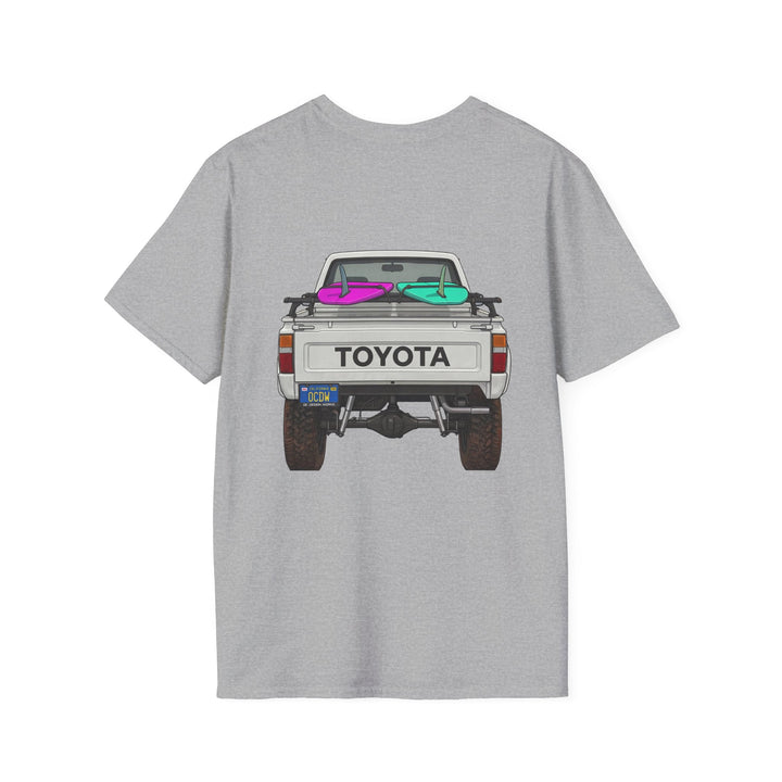 80s Toyota Truck with Surfboards T-Shirt - T-Shirt - Sport Grey - OC Designworks