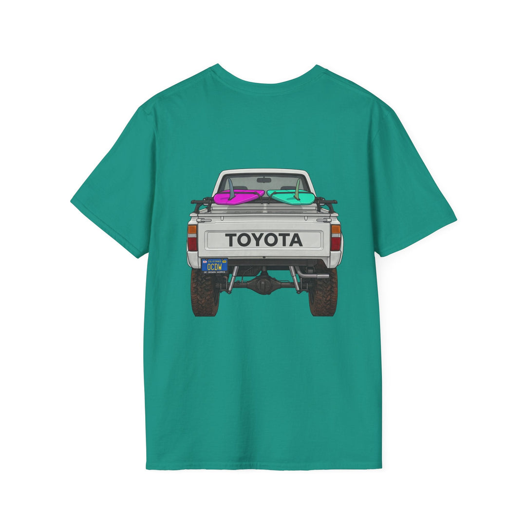 80s Toyota Truck with Surfboards T-Shirt - T-Shirt - Jade Dome - OC Designworks