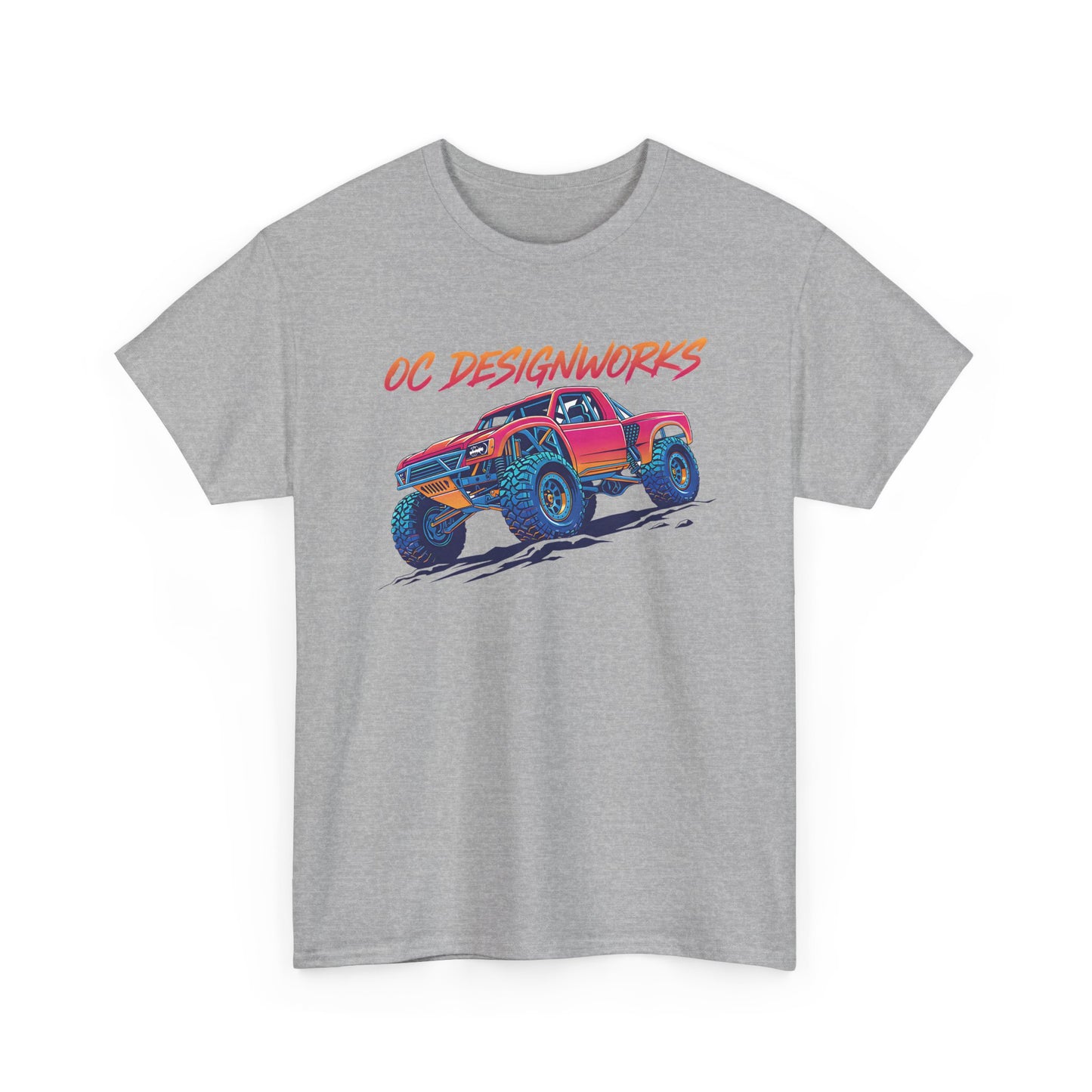Monster Truck Graphic Tee — "OC Designworks" Retro Off-Road Shirt