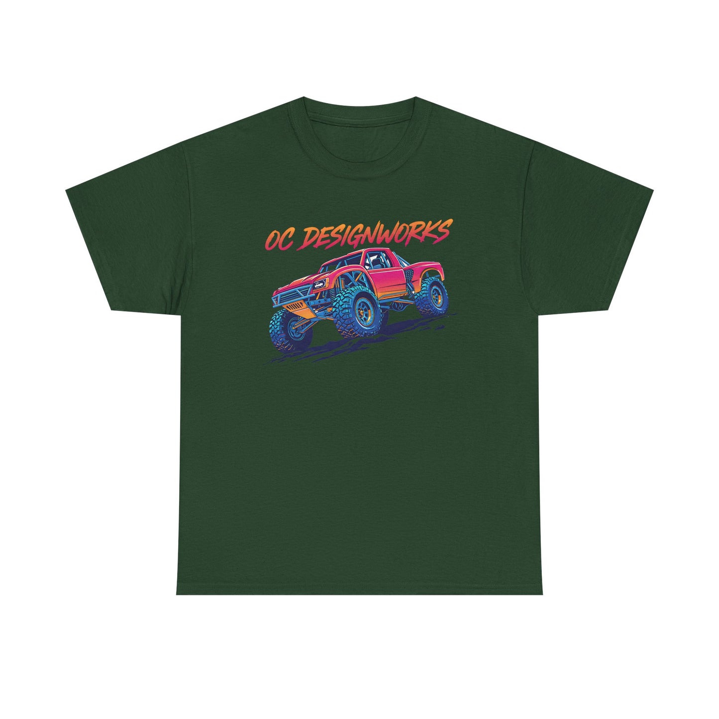 Monster Truck Graphic Tee — "OC Designworks" Retro Off-Road Shirt
