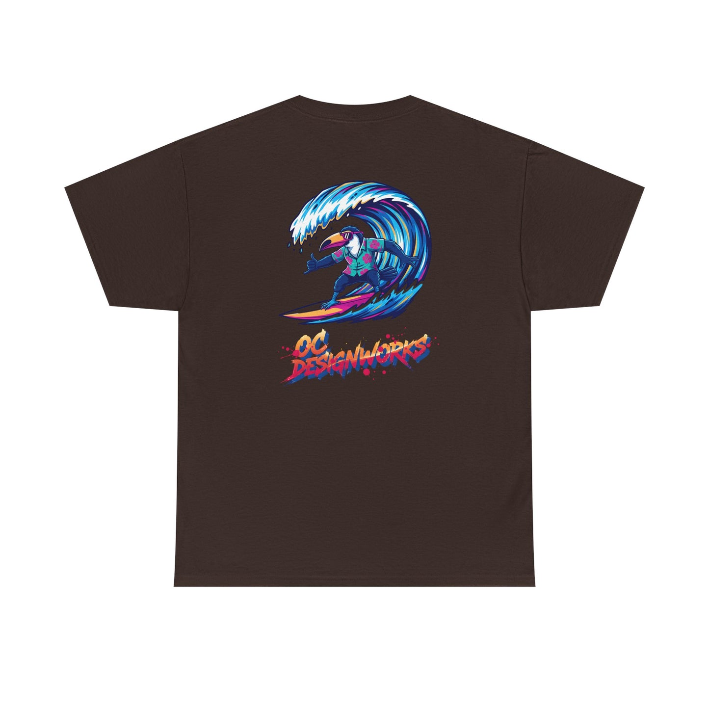 Surfing Wave Graphic Tee — 'Los Bombers' Retro Surf Shirt