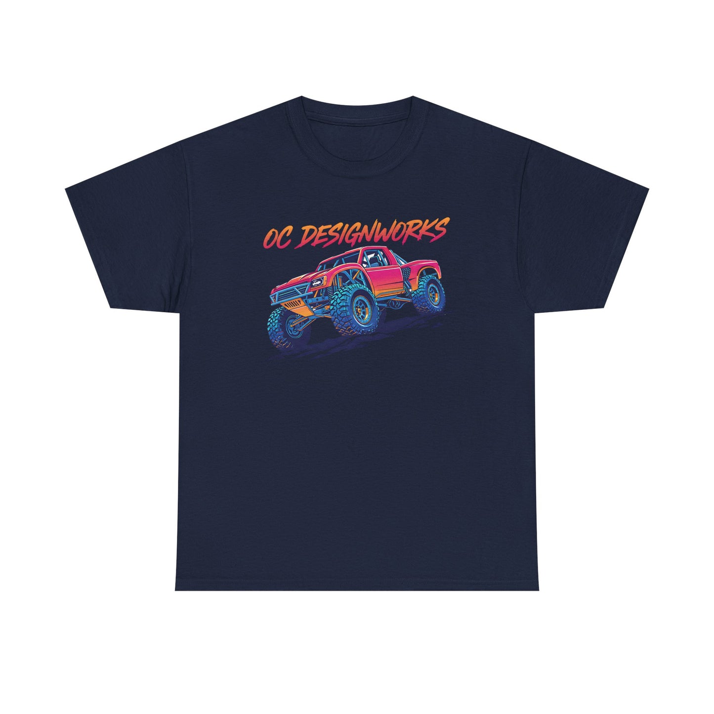 Monster Truck Graphic Tee — "OC Designworks" Retro Off-Road Shirt