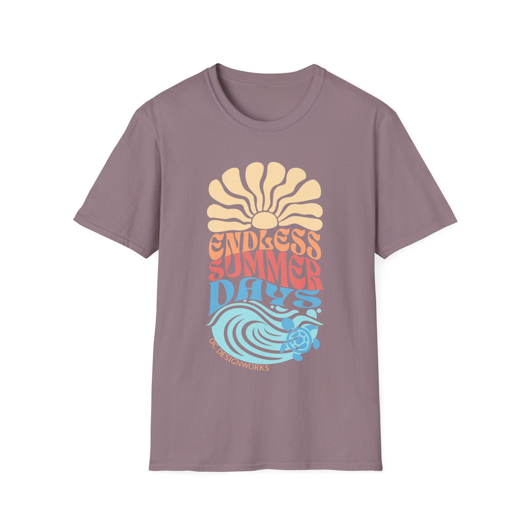 Boho Sun & Waves T-Shirt — Endless Summer Days - T-Shirt - Paragon - OC Designworks