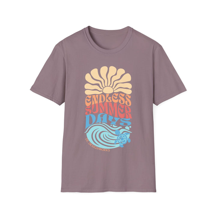 Boho Sun & Waves T-Shirt — Endless Summer Days - T-Shirt - Paragon - OC Designworks