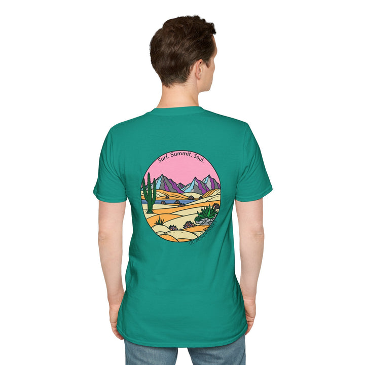 Cactus Sunset T-Shirt — Surf. Summit. Soul. - T-Shirt - Jade Dome - OC Designworks