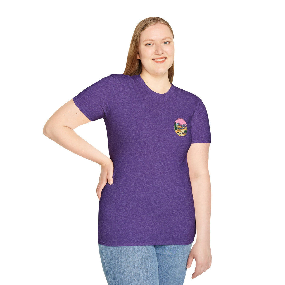 Cactus Sunset T-Shirt — Surf. Summit. Soul. - T-Shirt - Heather Purple - OC Designworks