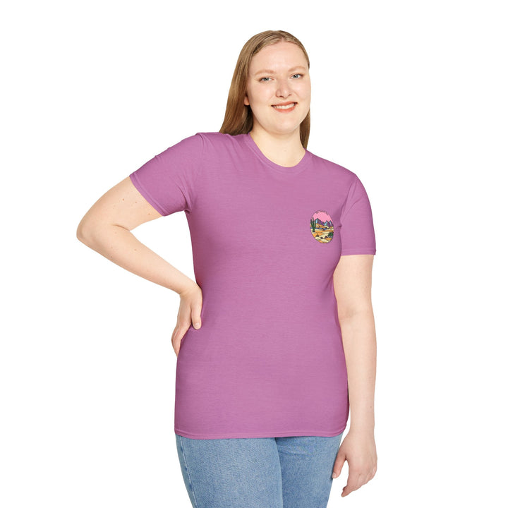 Cactus Sunset T-Shirt — Surf. Summit. Soul. - T-Shirt - Heather Radiant Orchid - OC Designworks