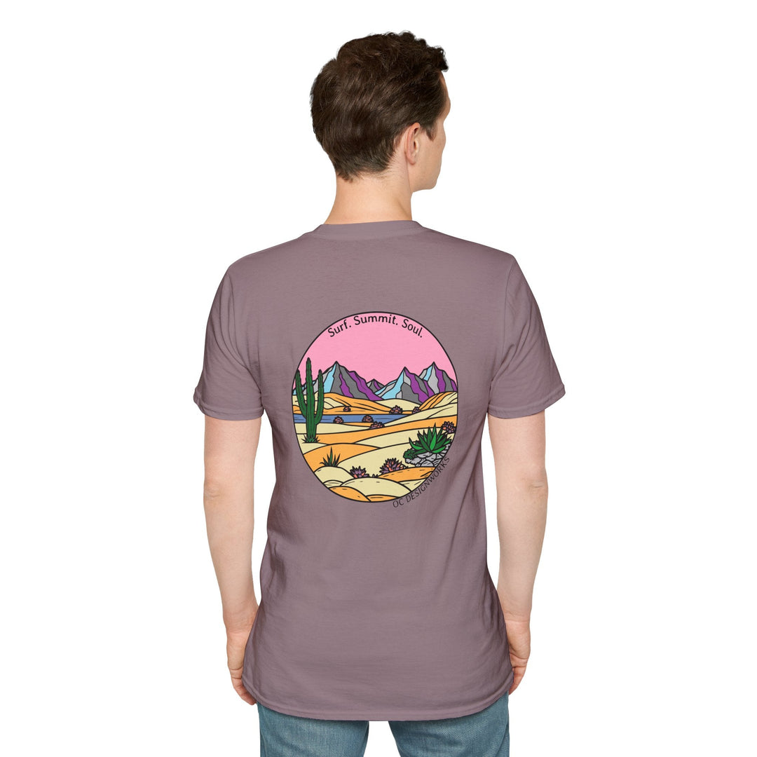 Cactus Sunset T-Shirt — Surf. Summit. Soul. - T-Shirt - Paragon - OC Designworks