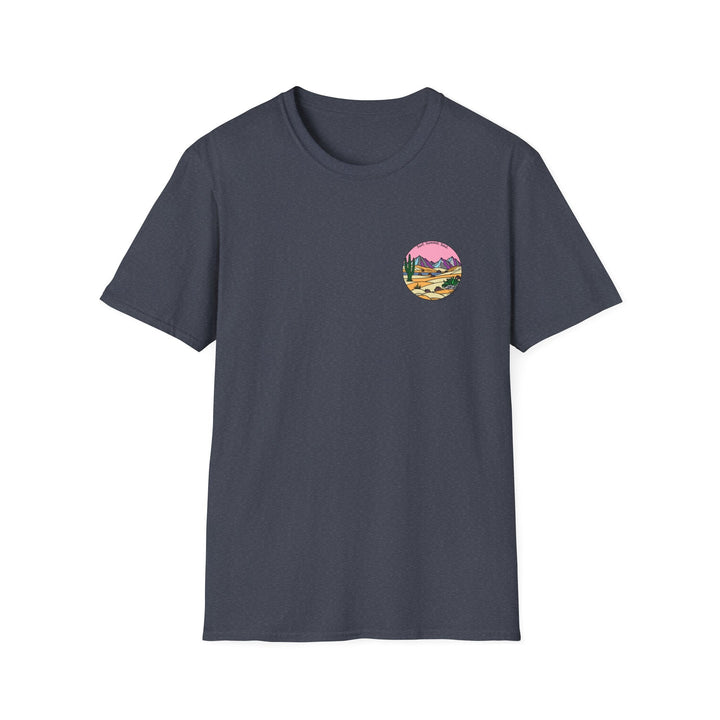 Cactus Sunset T-Shirt — Surf. Summit. Soul. - T-Shirt - Heather Navy - OC Designworks