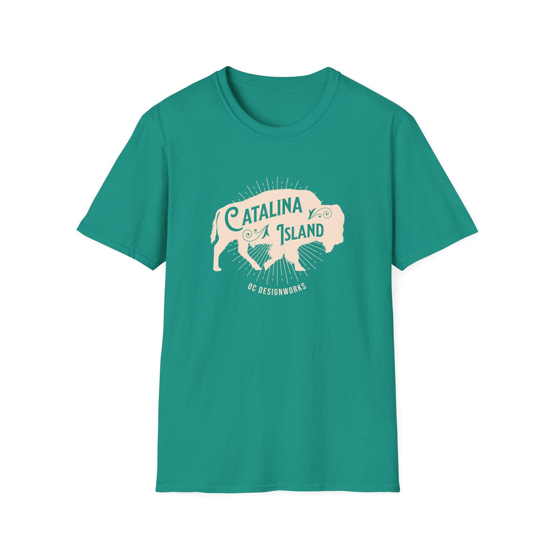 Catalina Island California Bison T-Shirt - T-Shirt - Jade Dome - OC Designworks