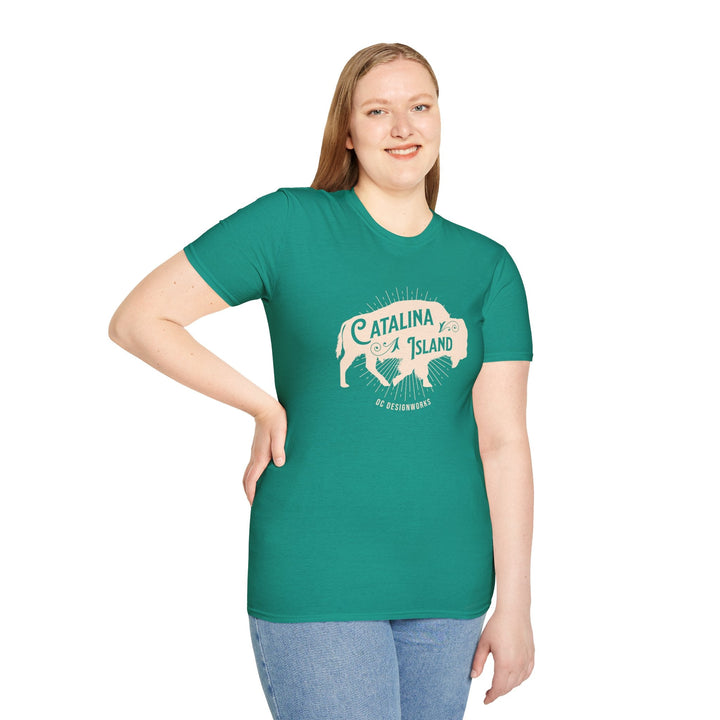 Catalina Island California Bison T-Shirt - T-Shirt - Jade Dome - OC Designworks