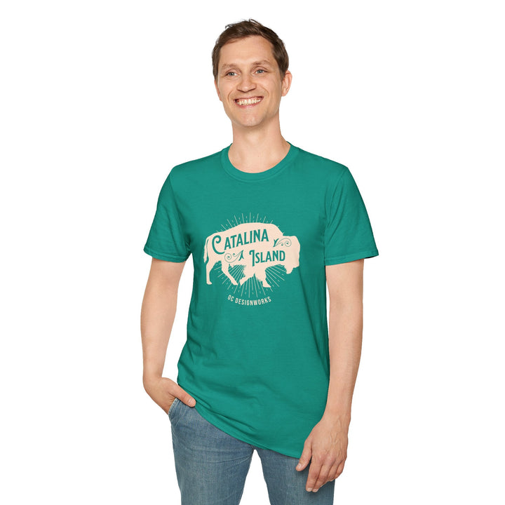 Catalina Island California Bison T-Shirt - T-Shirt - Jade Dome - OC Designworks