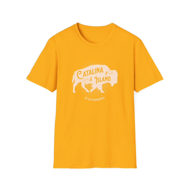 Catalina Island California Bison T-Shirt - T-Shirt - Gold - OC Designworks