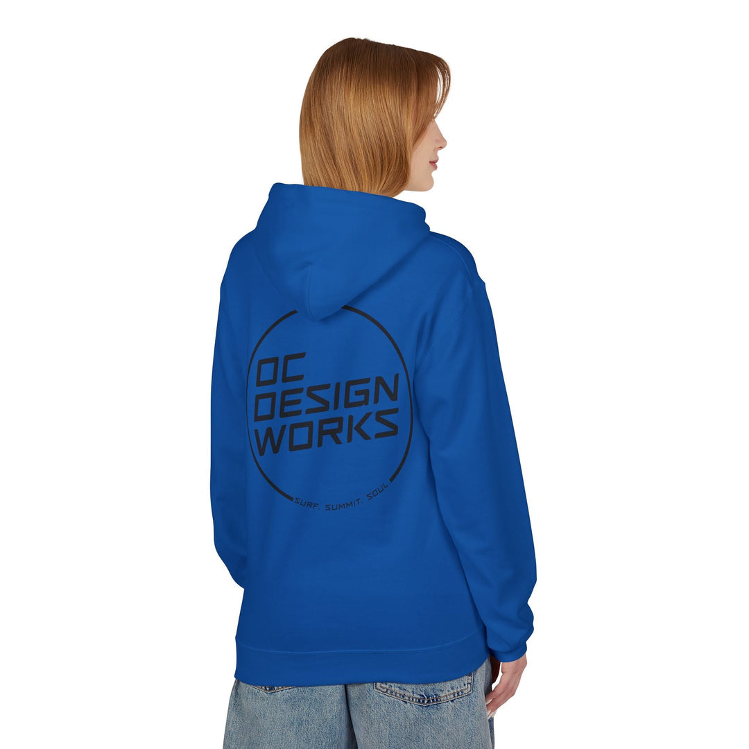 Heritage Hoodie — Black Line Logo - Hoodie - Royal - OC Designworks