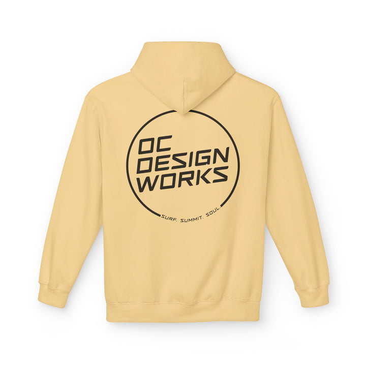 Heritage Hoodie — Black Line Logo - Hoodie - Yellow Haze - OC Designworks