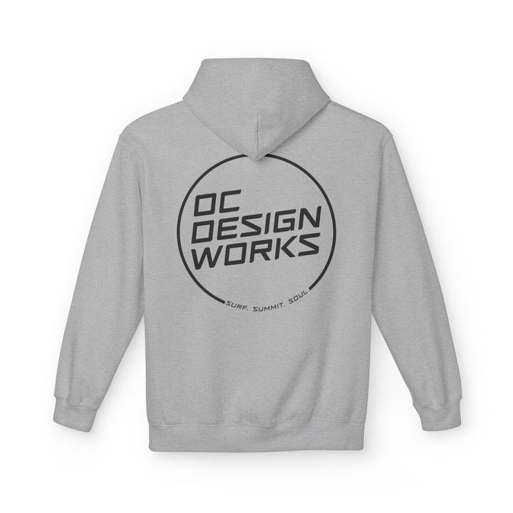 Heritage Hoodie — Black Line Logo - Hoodie - Sport Grey - OC Designworks