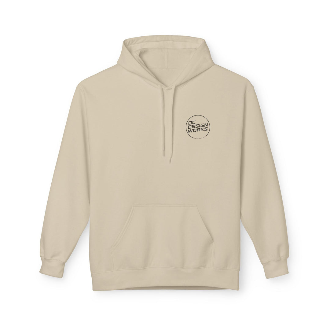 Heritage Hoodie — Black Line Logo - Hoodie - Sand - OC Designworks