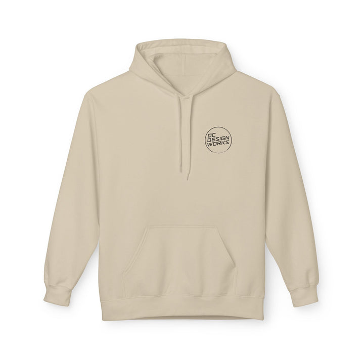 Heritage Hoodie — Black Line Logo - Hoodie - Sand - OC Designworks