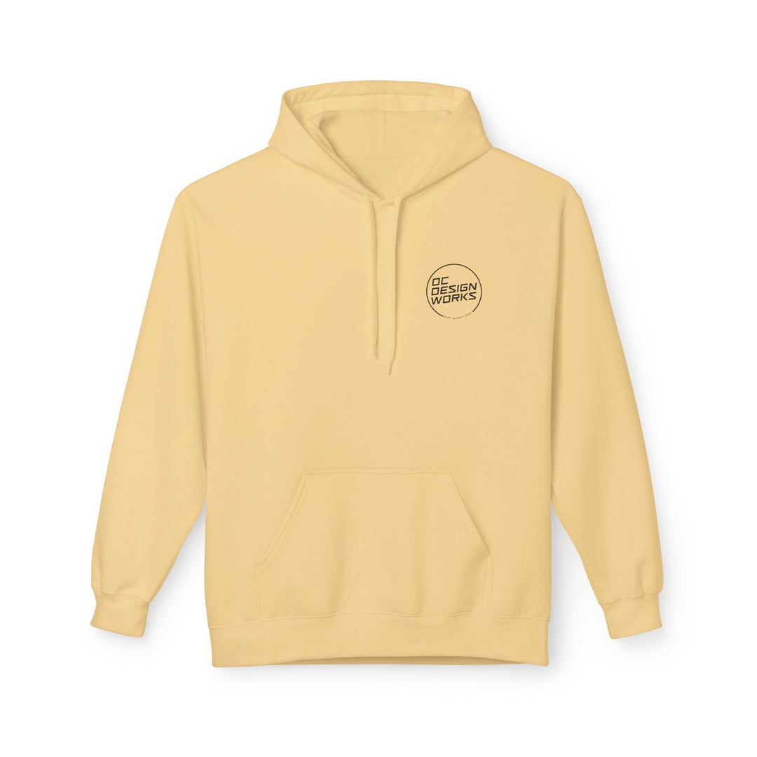 Heritage Hoodie — Black Line Logo - Hoodie - Yellow Haze - OC Designworks