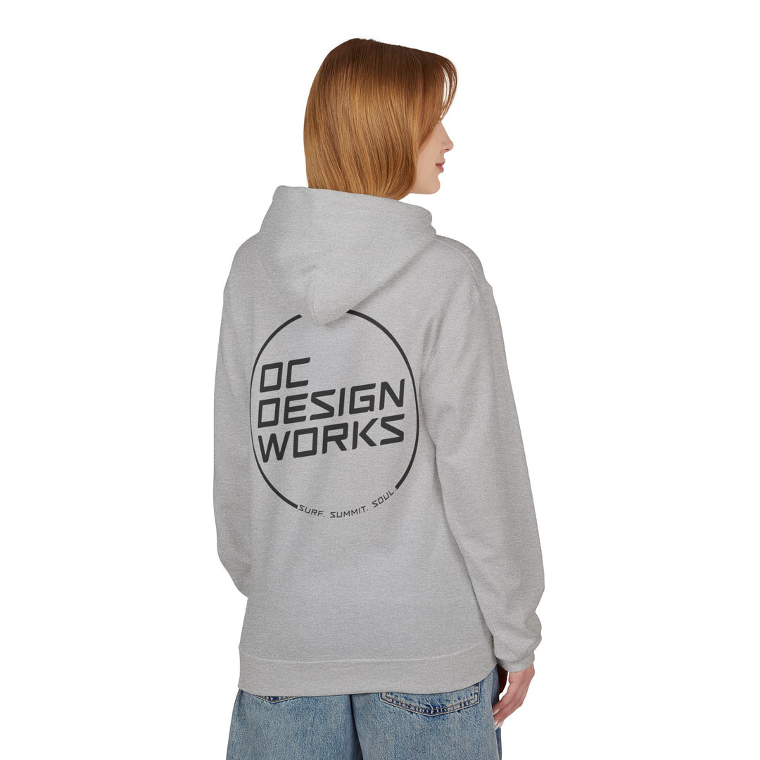 Heritage Hoodie — Black Line Logo - Hoodie - Sport Grey - OC Designworks