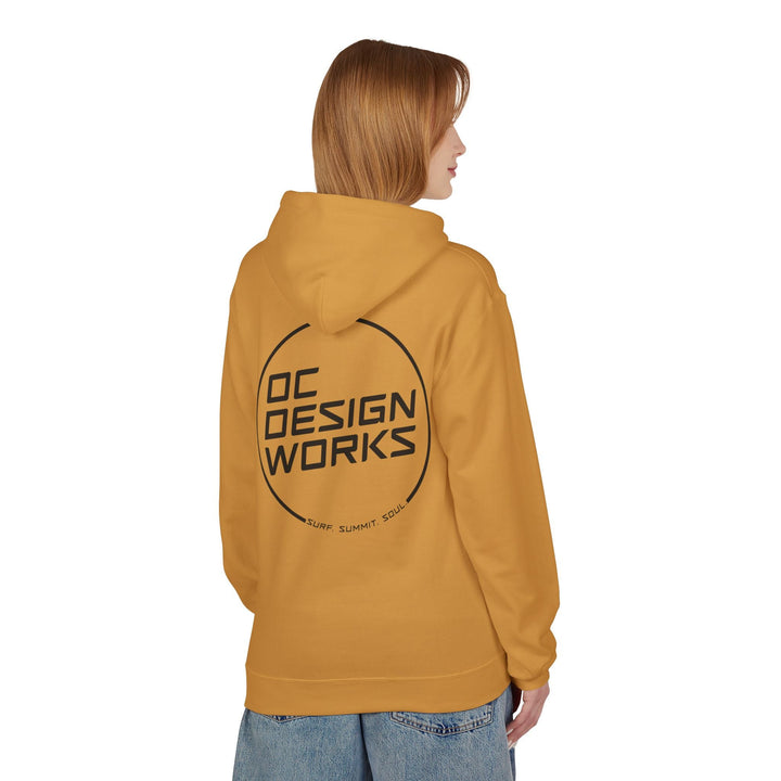 Heritage Hoodie — Black Line Logo - Hoodie - Mustard - OC Designworks