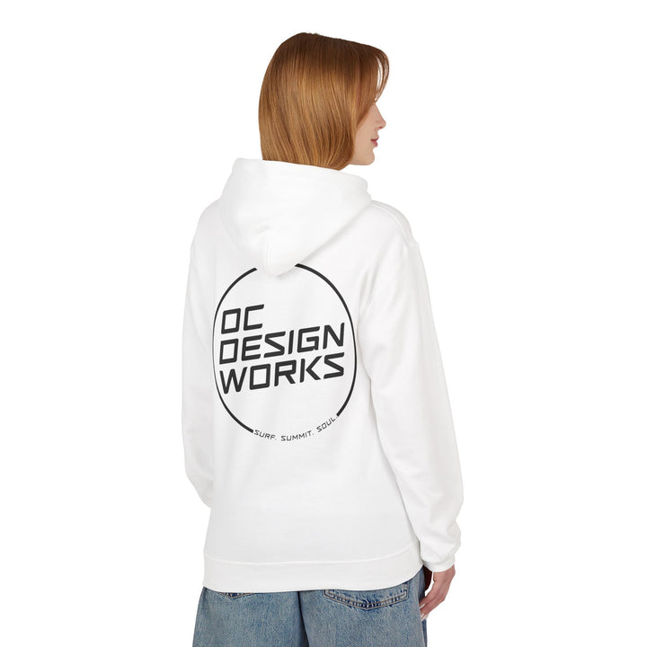Heritage Hoodie — Black Line Logo - Hoodie - White - OC Designworks