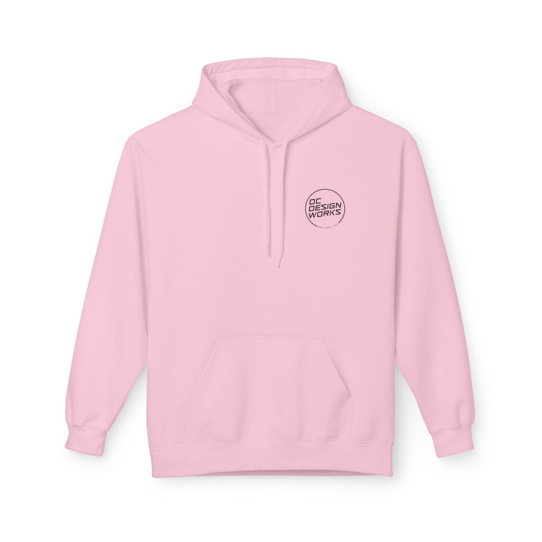 Heritage Hoodie — Black Line Logo - Hoodie - Light Pink - OC Designworks