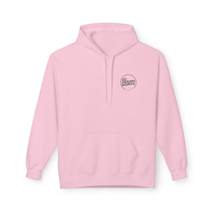 Heritage Hoodie — Black Line Logo - Hoodie - Light Pink - OC Designworks