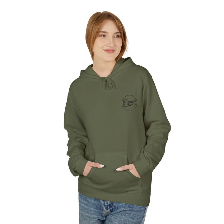 Heritage Hoodie — Black Line Logo - Hoodie - Military Green - OC Designworks