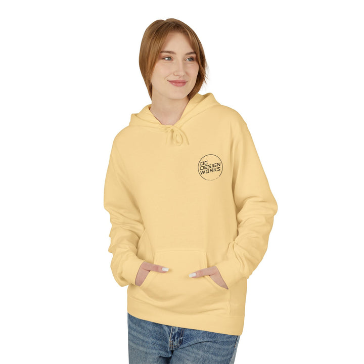 Heritage Hoodie — Black Line Logo - Hoodie - Yellow Haze - OC Designworks