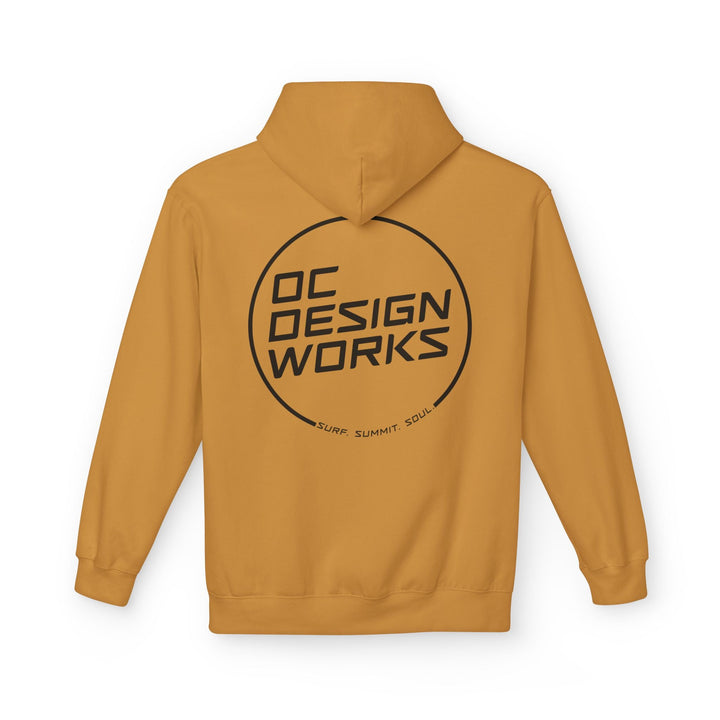 Heritage Hoodie — Black Line Logo - Hoodie - Mustard - OC Designworks