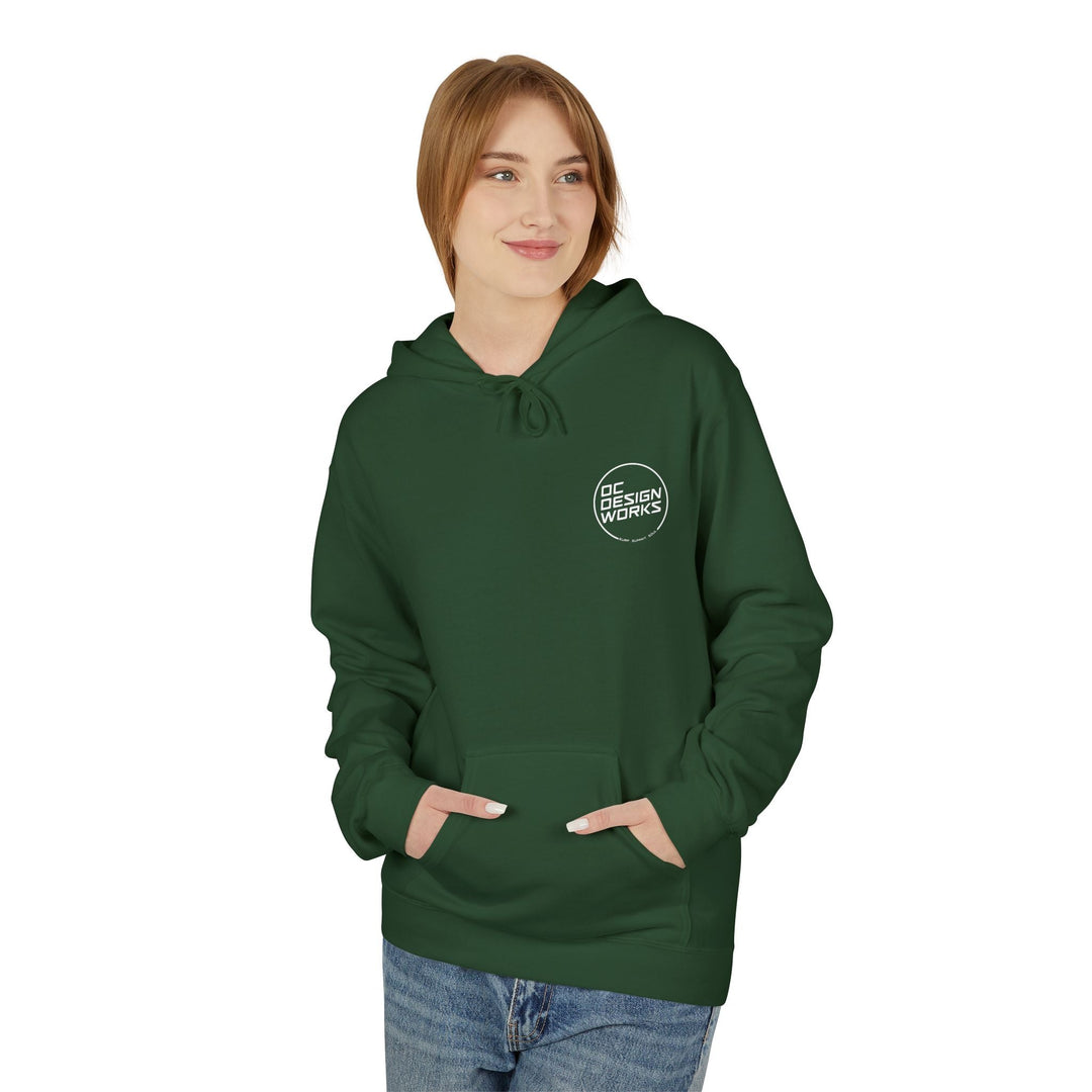 Heritage Hoodie — White Line Logo - Hoodie - Forest Green - OC Designworks