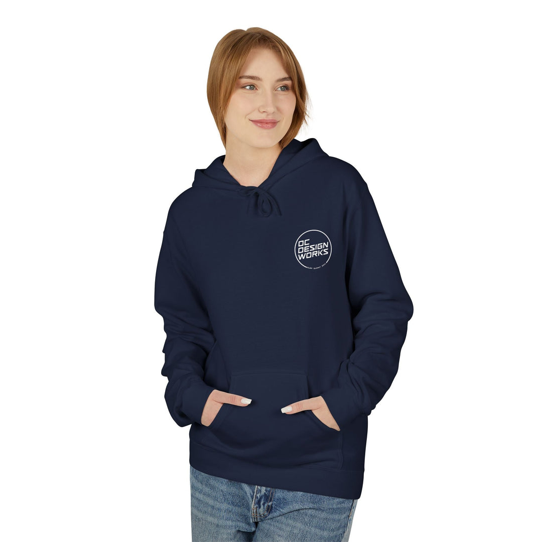 Heritage Hoodie — White Line Logo - Hoodie - Navy - OC Designworks