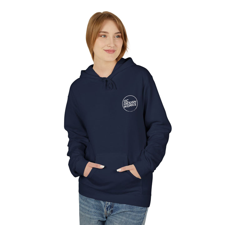 Heritage Hoodie — White Line Logo - Hoodie - Navy - OC Designworks