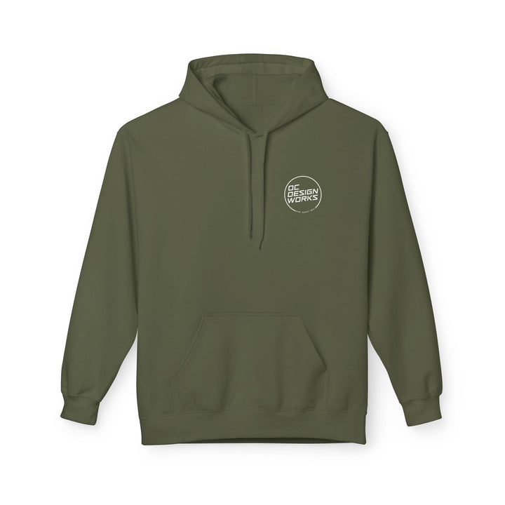 Heritage Hoodie — White Line Logo - Hoodie - Military Green - OC Designworks