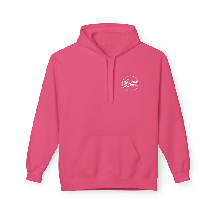 Heritage Hoodie — White Line Logo - Hoodie - Pink Lemonade - OC Designworks
