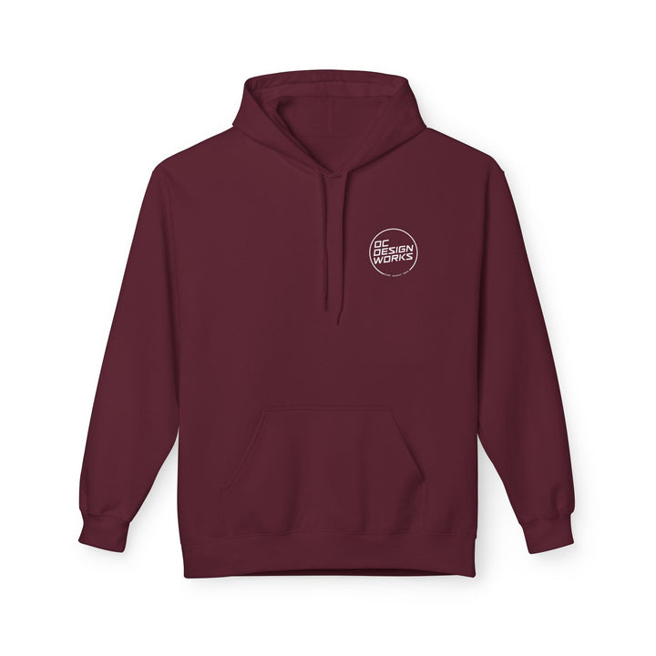 Heritage Hoodie — White Line Logo - Hoodie - Maroon - OC Designworks