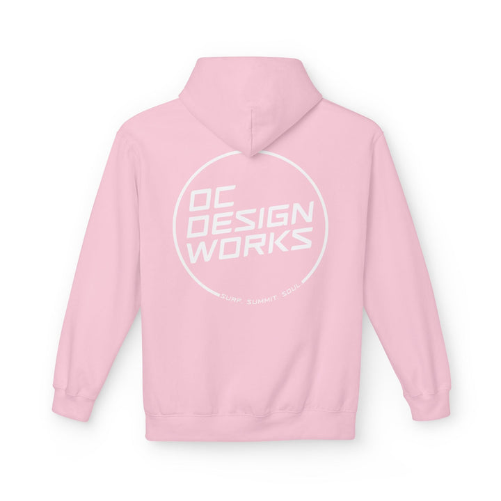 Heritage Hoodie — White Line Logo - Hoodie - Light Pink - OC Designworks