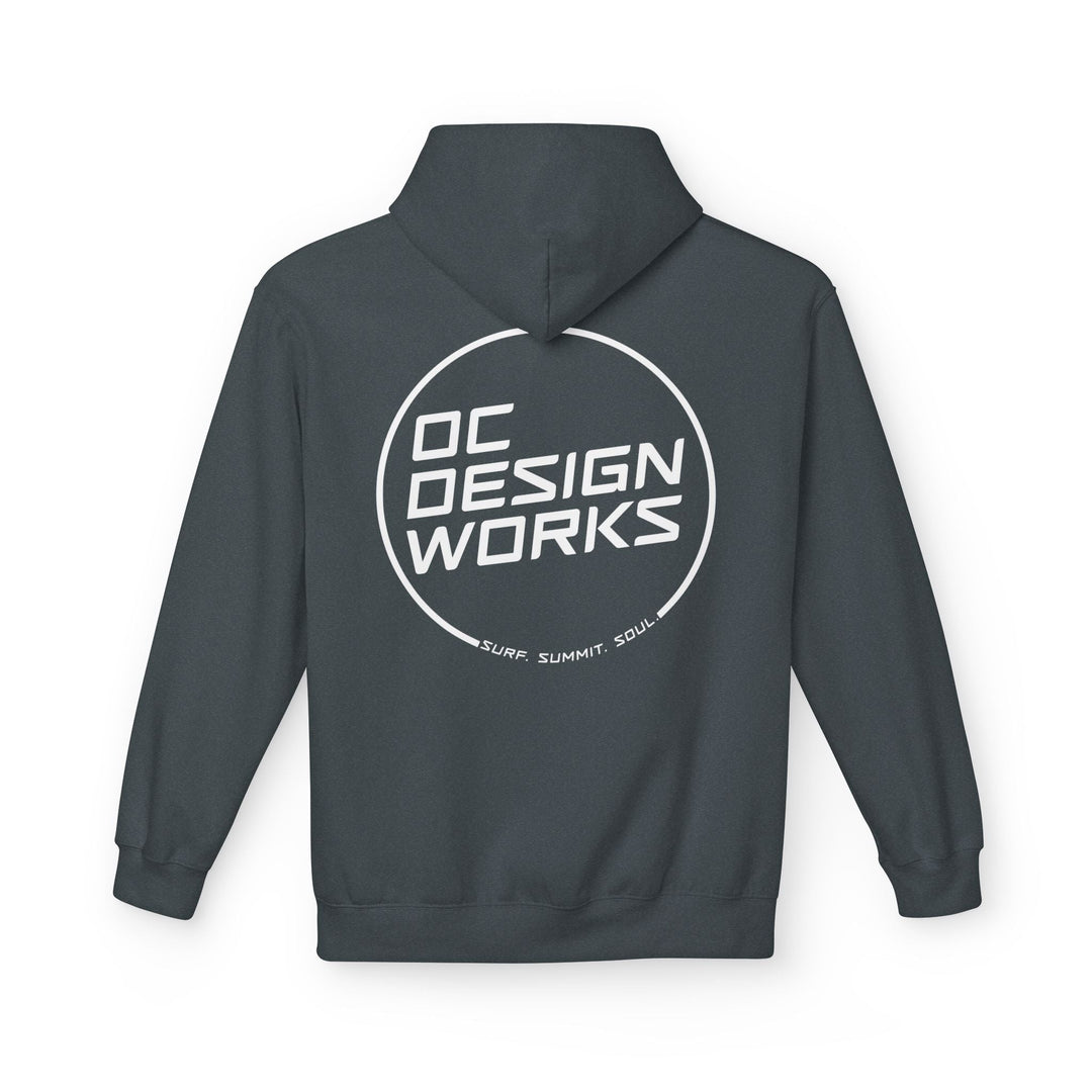 Heritage Hoodie — White Line Logo - Hoodie - Dark Heather - OC Designworks