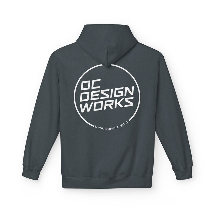 Heritage Hoodie — White Line Logo - Hoodie - Dark Heather - OC Designworks