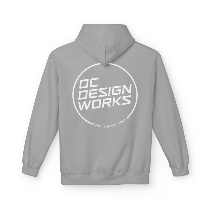 Heritage Hoodie — White Line Logo - Hoodie - Cement - OC Designworks