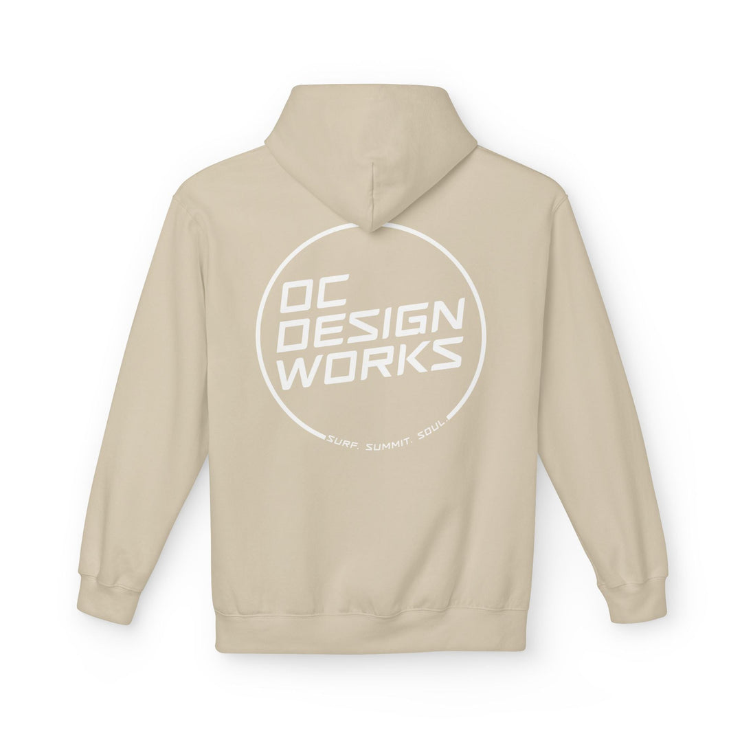 Heritage Hoodie — White Line Logo - Hoodie - Sand - OC Designworks