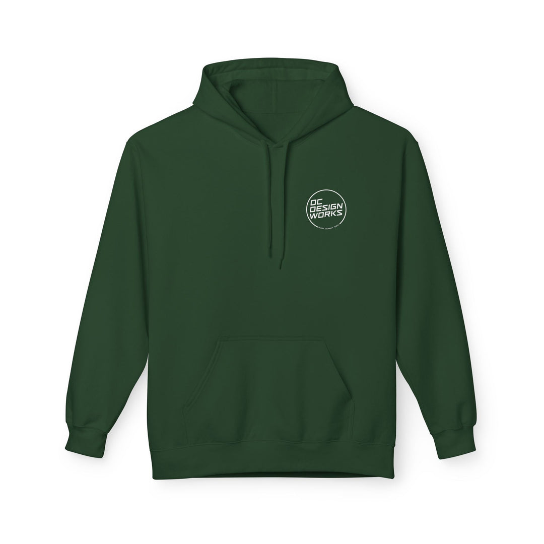 Heritage Hoodie — White Line Logo - Hoodie - Forest Green - OC Designworks
