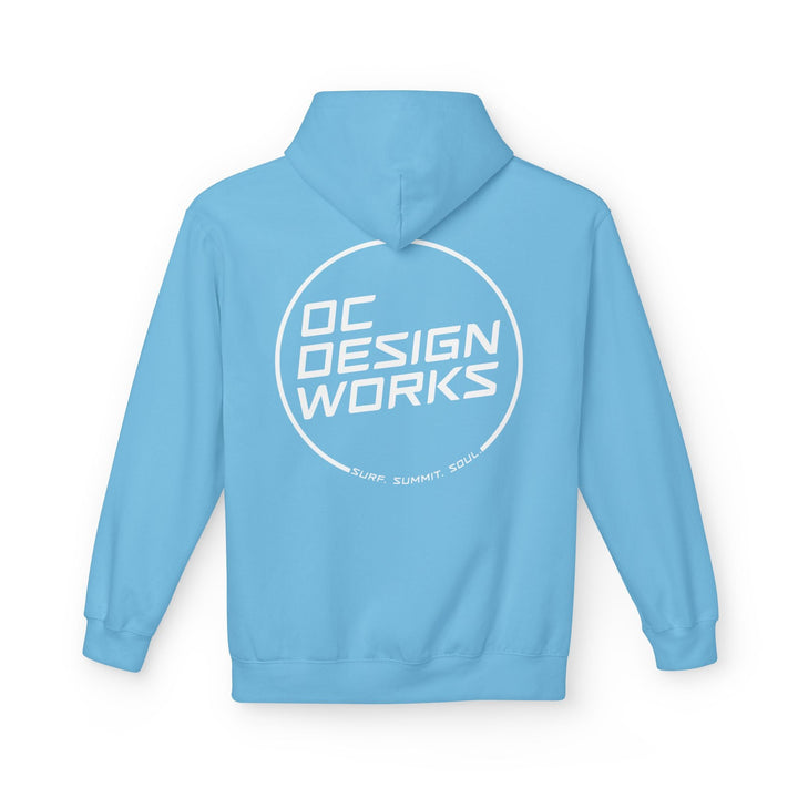 Heritage Hoodie — White Line Logo - Hoodie - Sky - OC Designworks